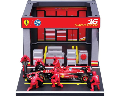 Игровой набор формулы один "Pit Pass Ferrari SF-24" Bburago 18-36862 (#16)