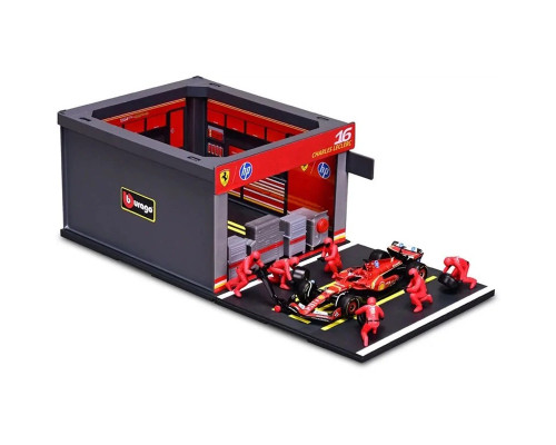 Игровой набор формулы один "Pit Pass Ferrari SF-24" Bburago 18-36862 (#16)