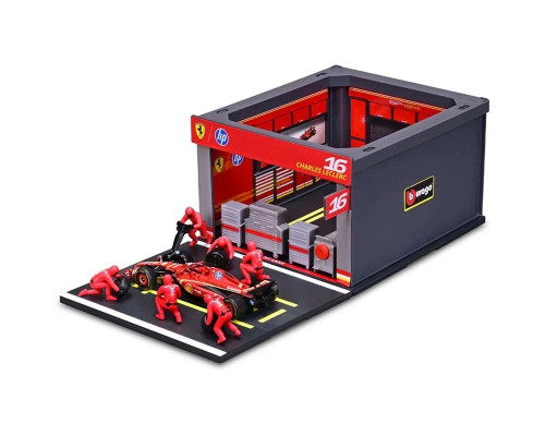 Игровой набор формулы один "Pit Pass Ferrari SF-24" Bburago 18-36862 (#16)