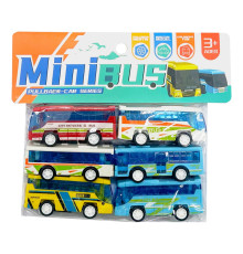 Дитячий набір інерційних автобусів HET-057, 6 штук в пакеті