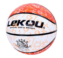 Мяч баскетбольный MS 3805(Orange) размер 7, ПУ, 570-630 грамм, 8 панелей