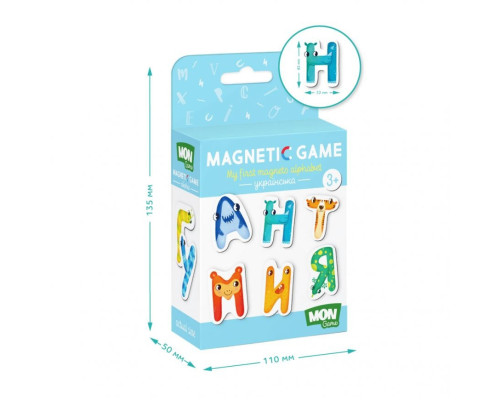 Детский набор магнитов "Магнитные буквы. Украинский" Mon Game 200211