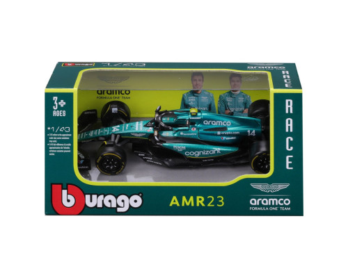Коллекционная автомодель "Aston Martin AMR23 (2023)" Bburago 18-38090, 1:43 масштаб