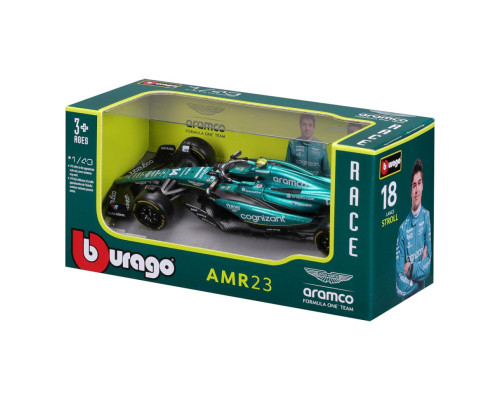 Коллекционная автомодель "Aston Martin AMR23 (2023)" Bburago 18-38090, 1:43 масштаб