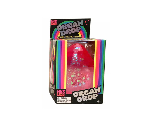 Игрушка-антистресс Капля релакса NeeDoh DRDND(Pink) с подставкой