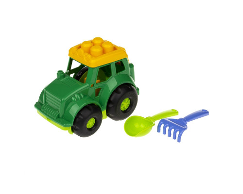 Пісочний набір Трактор "Коник" №1 Colorplast 0206  Зелений
