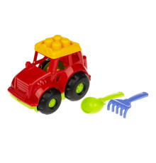 Пісочний набір Трактор "Коник" №1 Colorplast 0206  Червоний