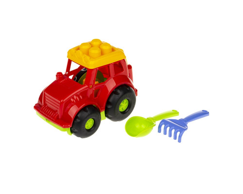 Пісочний набір Трактор "Коник" №1 Colorplast 0206  Червоний