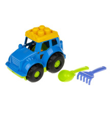 Пісочний набір Трактор "Коник" №1 Colorplast 0206  Синій