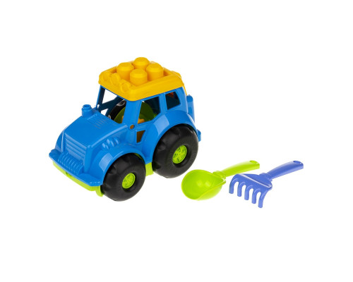 Пісочний набір Трактор "Коник" №1 Colorplast 0206  Синій