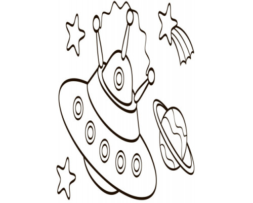 Дитяча водна розмальовка: Літаки, космос 734014, 8 сторінок