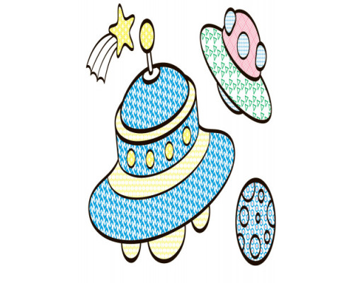 Дитяча водна розмальовка: Літаки, космос 734014, 8 сторінок