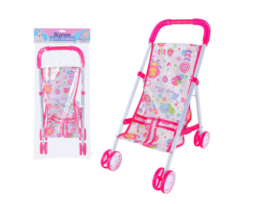 Дитяча Коляска для ляльки 935B-6 з козирком, 27×38×44 см