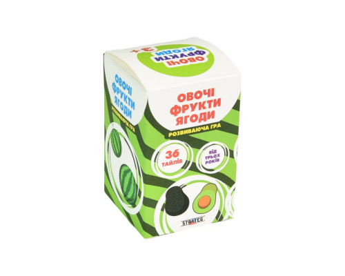 Развивающая настольная игра «Овощи, фрукты, ягоды» 30772, 36 карточек