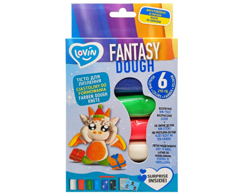 Набір для ліплення з тіста "Fantasy Dough" 41241, 6 кольорів