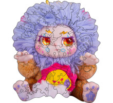 Фигурный пазл из дерева "Kimmon" PZ014-A4C-AC 75-125 деталей, размер А4