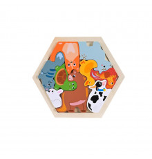 Дитячий дерев’яний пазл вкладиш "Тваринки" C9441-7