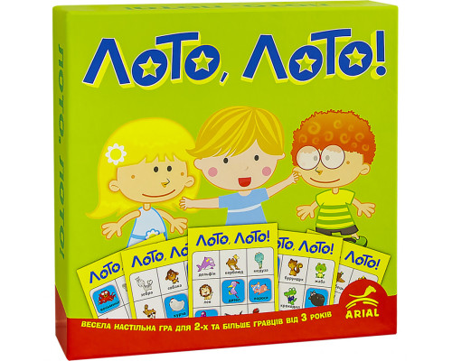 Детская настольная игра ЛОТО, ЛОТО! Arial 910374 на укр. языке