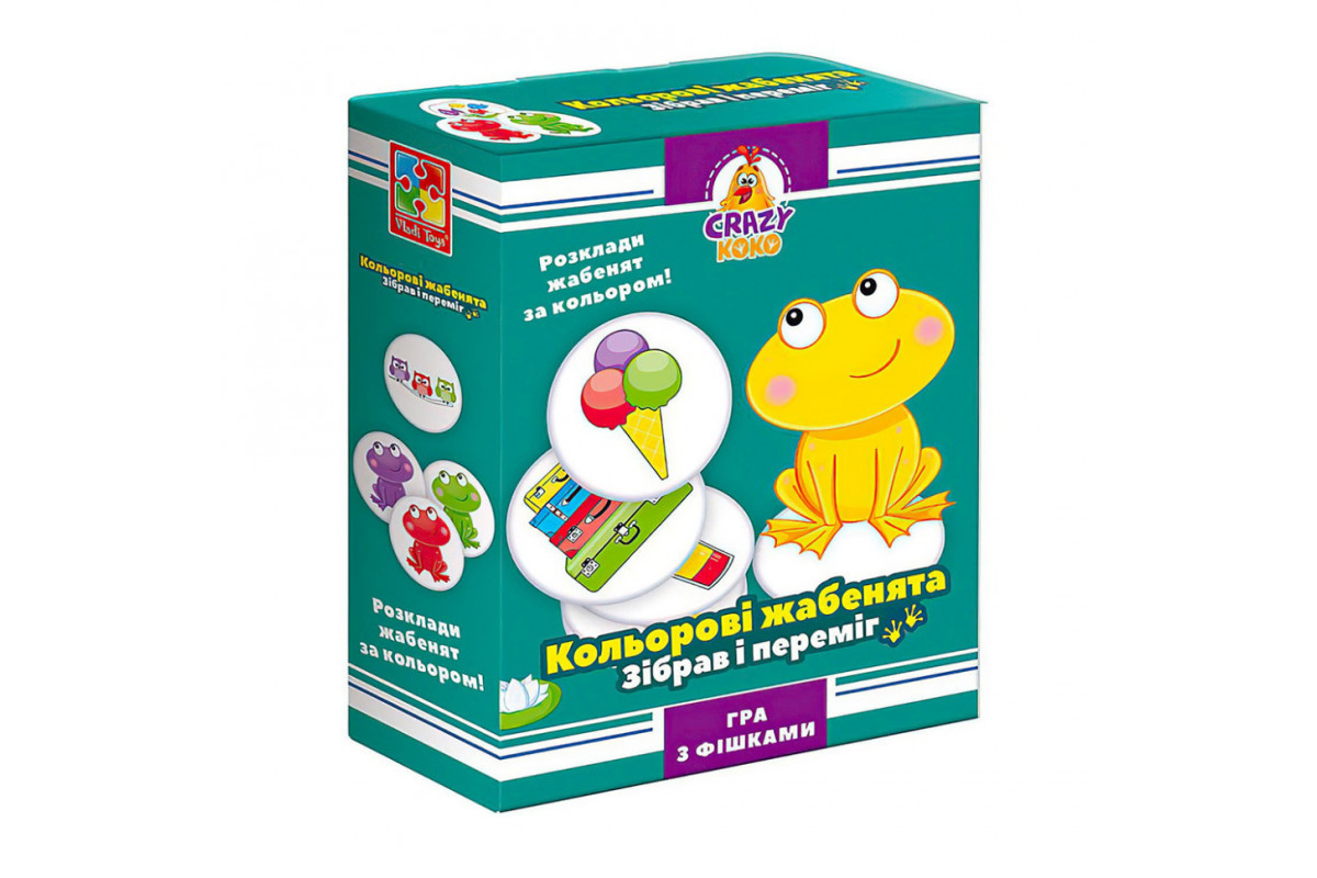 Гра настільна "Кольорові жаби" Vladi Toys VT8025-06 укр Гра настільна "Кольорові жаби" Vladi Toys VT8025-06 укр