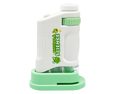 Дитяча іграшка "Мікроскоп" 3108B(Turquoise) щипці, скло в комплекті