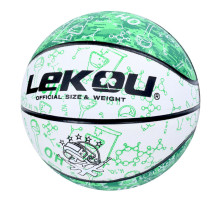 М'яч баскетбольний MS 3805(Green) розмір 7, ПУ, 570-630 грам, 8 панелей