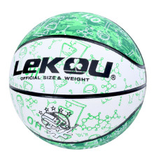 М'яч баскетбольний MS 3805(Green) розмір 7, ПУ, 570-630 грам, 8 панелей