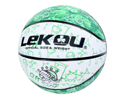 М'яч баскетбольний MS 3805(Green) розмір 7, ПУ, 570-630 грам, 8 панелей