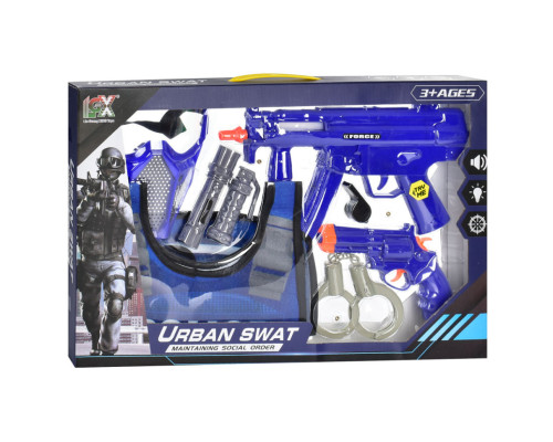 Ігровий набір зі зброєю "Поліціянт" 333F-1 жилет, маска, звукові та світлові ефекти