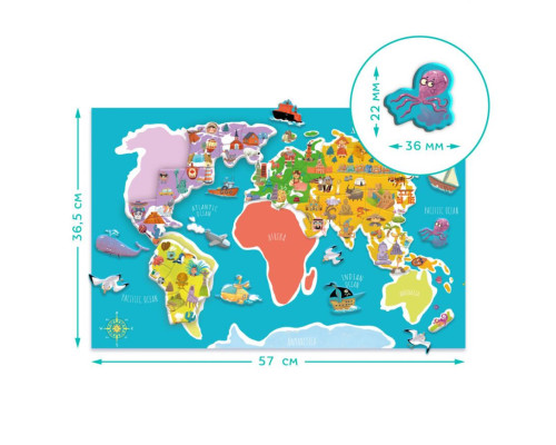 Розвиваюча магнітна гра "Карта планети" DoDo 200201