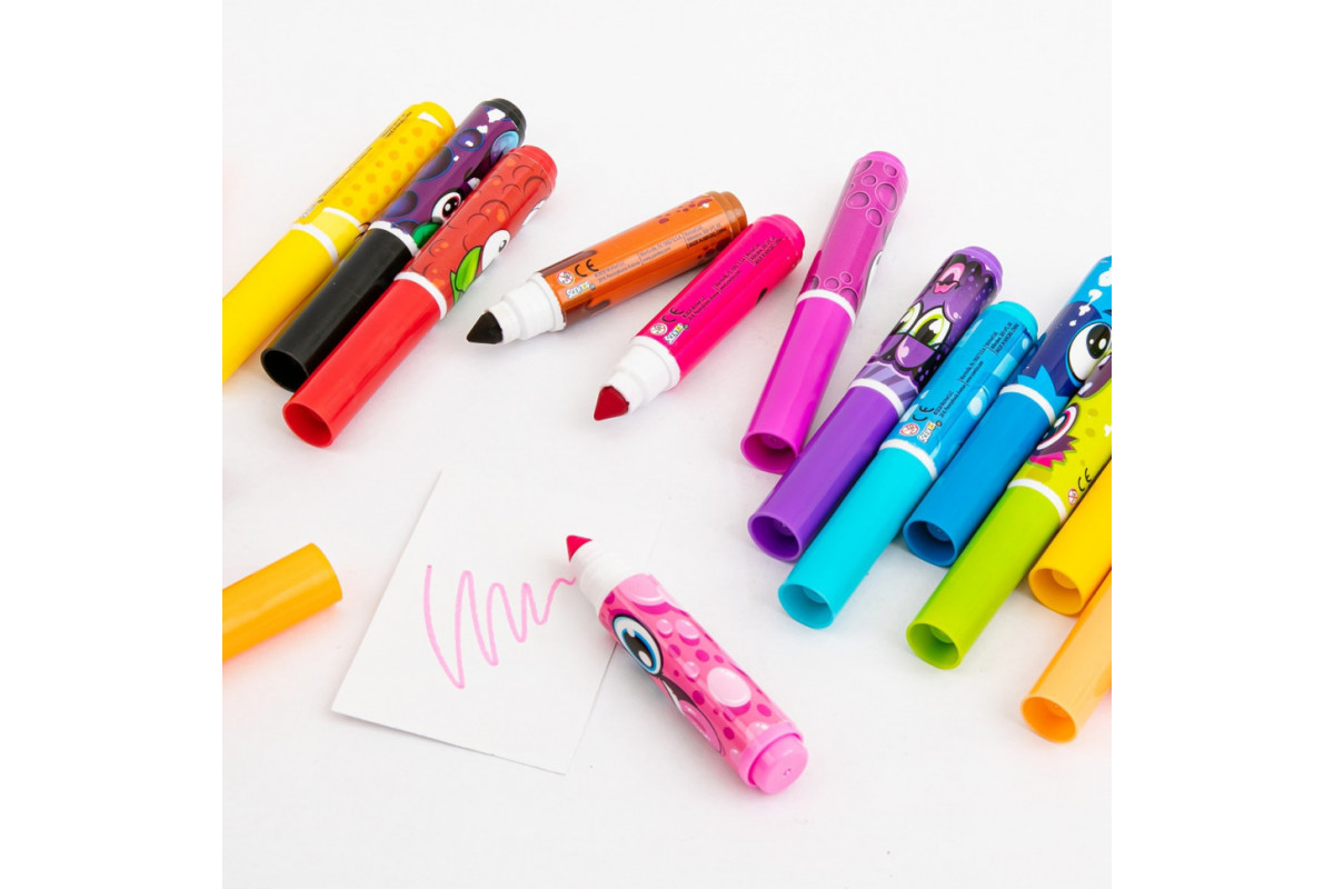 Набір ароматичних мінімаркерів для малювання Яскраві аромати Scentos 16755, 16 кольорів