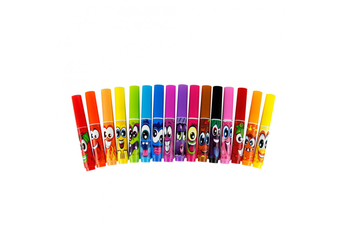 Набір ароматичних мінімаркерів для малювання Яскраві аромати Scentos 16755, 16 кольорів