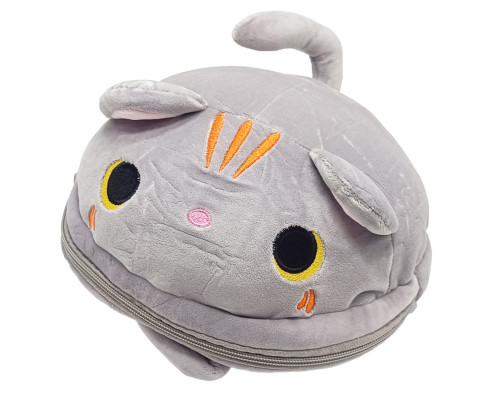 Рюкзак детский "Big CAT" FG231104050P, застежка-молния, 1 отделение, ушки Серый