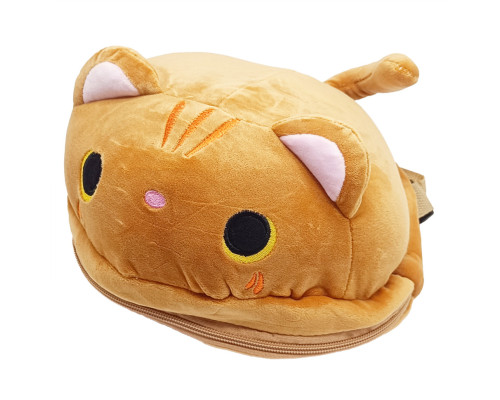 Рюкзак детский "Big CAT" FG231104050P, застежка-молния, 1 отделение, ушки Коричневый