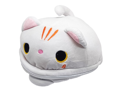 Рюкзак детский "Big CAT" FG231104050P, застежка-молния, 1 отделение, ушки Белый