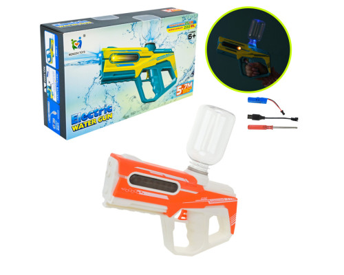 Електричний водний бластер 1002(Orange) 200 мл, зі світлом та звуком