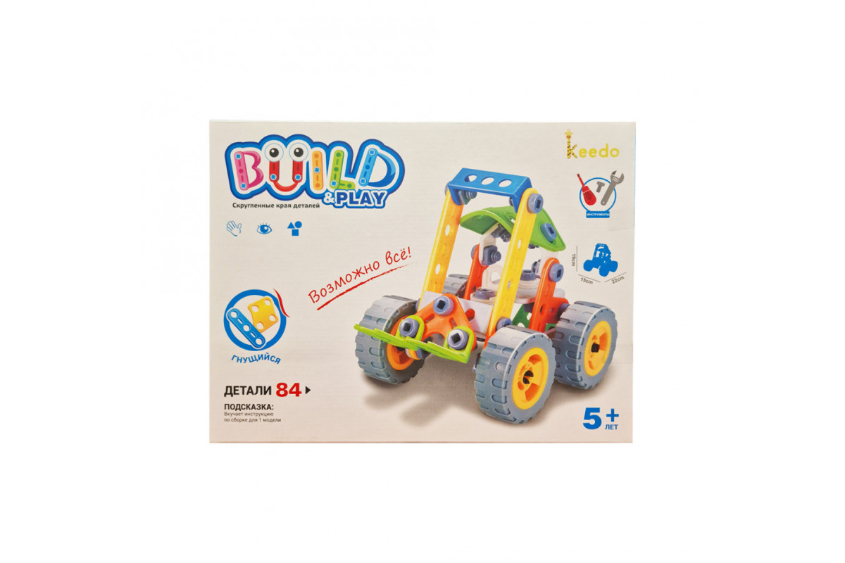 Конструктор Build&Play "Погрузчик" HANYE J-7703, 84 элемента Конструктор Build&Play "Погрузчик" HANYE J-7703, 84 элемента