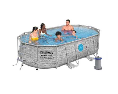 Басейн каркасний Bestway 56714K (427-250-100 см), 7250 л