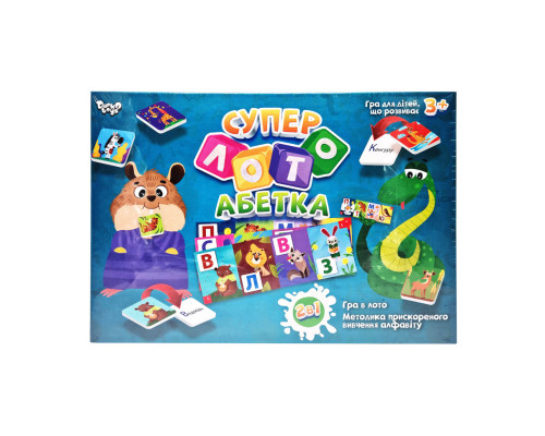 Настольная обучающая игра "Суперлото" Алфавит СЛА-01U Укр