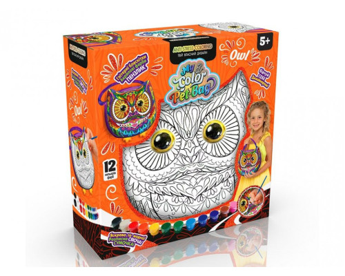 Детская сумка-раскраска "My Color Pet-Bag" CPB-01-01U-2U-3U, 3 вида Оранжевый
