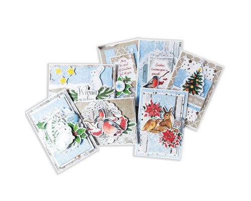 Набір для створення вітальних листівок "Новорічні побажання" FDGCK-001 в асортименті
