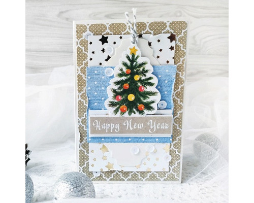 Набір для створення вітальних листівок "Новорічні побажання" FDGCK-001 в асортименті