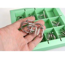 Набор головоломок Metall Puzzles green Eureka 3D Puzzle 473357, 10 головоломок Набор головоломок Metall Puzzles green Eureka 3D Puzzle 473357, 10 головоломок