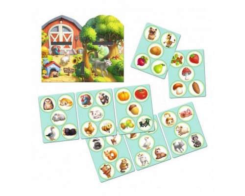 Деревянная настольная игра "Дикие и домашние животные" Ubumblebees (ПСФ021) PSF021 сортер-комодик