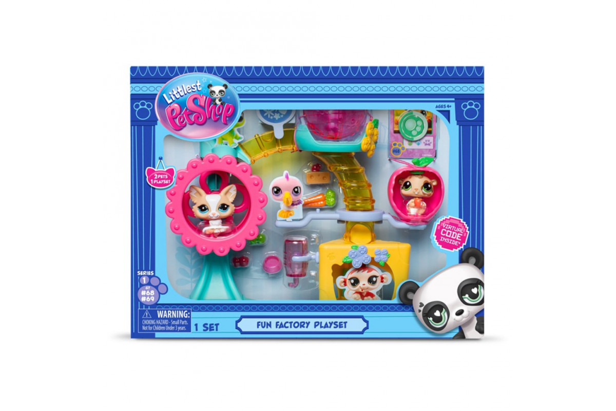Игровой набор "Фабрика Развлечений" Littlest Pet Shop 00519 аксессуары и 2 фигурки, фабрика Игровой набор "Фабрика Развлечений" Littlest Pet Shop 00519 аксессуары и 2 фигурки, фабрика
