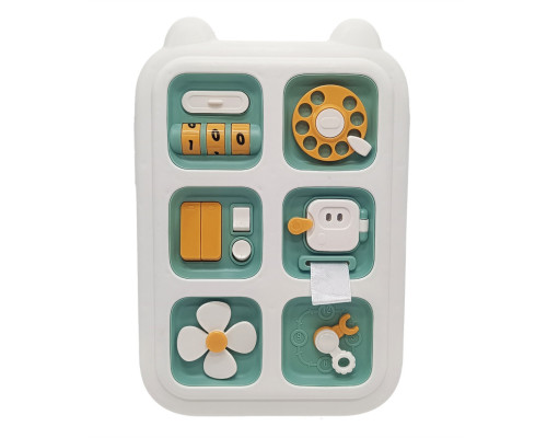 Бизиборд для развития мелкой моторики YL1055A отличный игровой процесс Зеленый