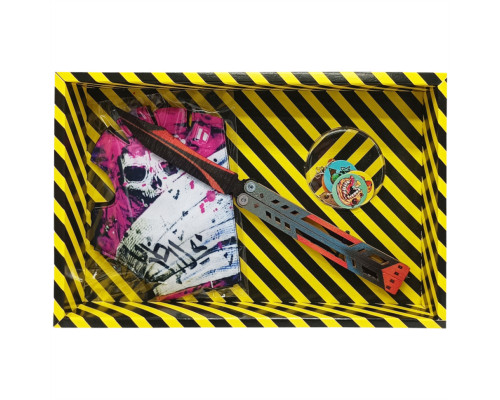 Сувенирные ножи деревянные набор BOX "Бабочка BLACK WIDOW" BALW-B