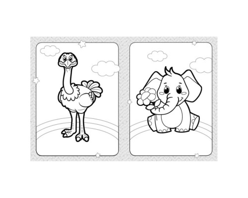 Розмальовка дитяча Веселі тварини КЕНГУРУ 1489002 для найменших
