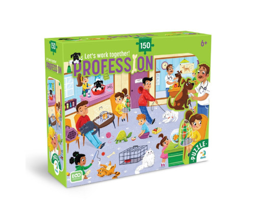 Пазл дитячий "Професії. Ветеринар" 300701, 150 елементів