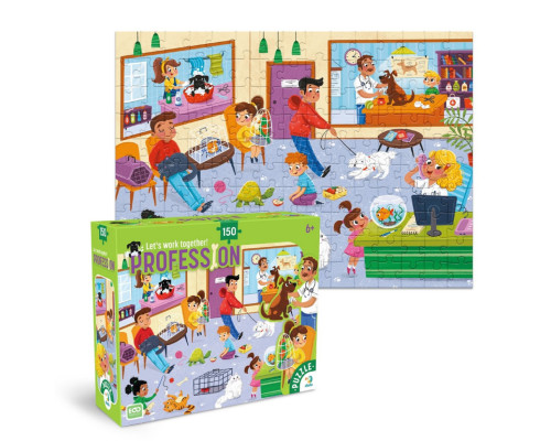 Пазл дитячий "Професії. Ветеринар" 300701, 150 елементів