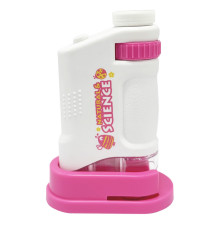 Дитяча іграшка "Мікроскоп" 3108B(Pink) щипці, скло в комплекті